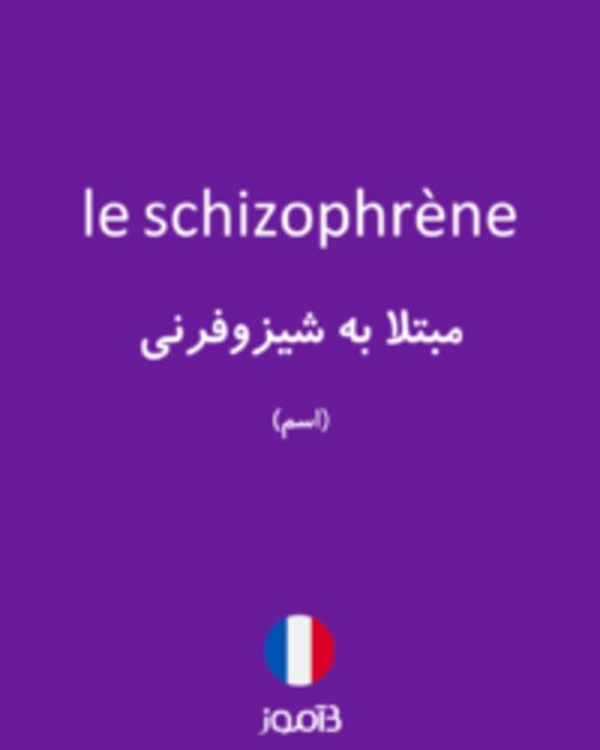  تصویر le schizophrène - دیکشنری انگلیسی بیاموز