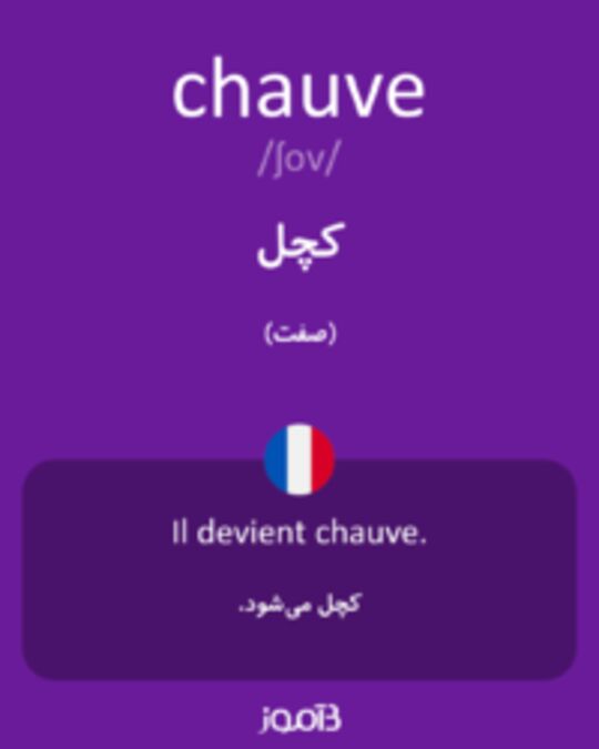  تصویر chauve - دیکشنری انگلیسی بیاموز