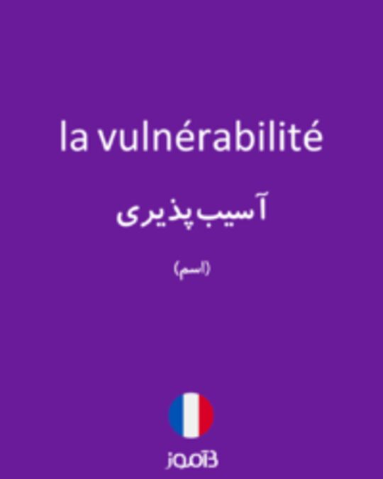  تصویر la vulnérabilité - دیکشنری انگلیسی بیاموز