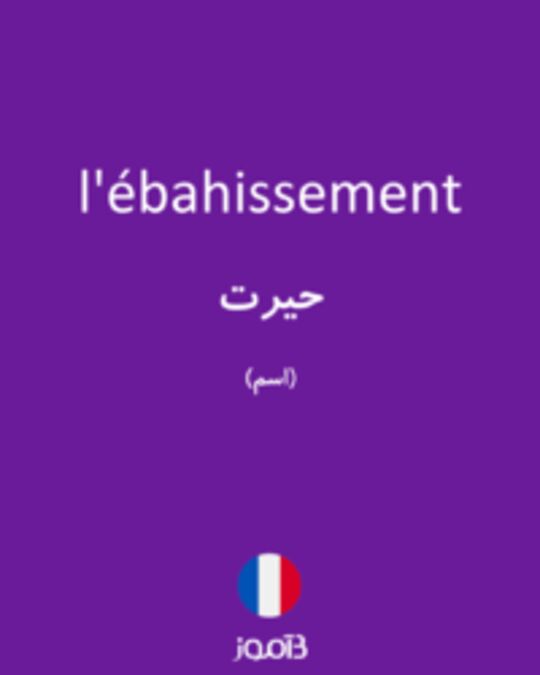  تصویر l'ébahissement - دیکشنری انگلیسی بیاموز