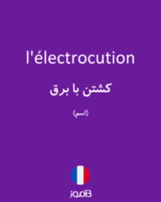  تصویر l'électrocution - دیکشنری انگلیسی بیاموز