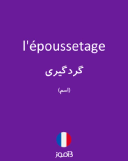  تصویر l'époussetage - دیکشنری انگلیسی بیاموز