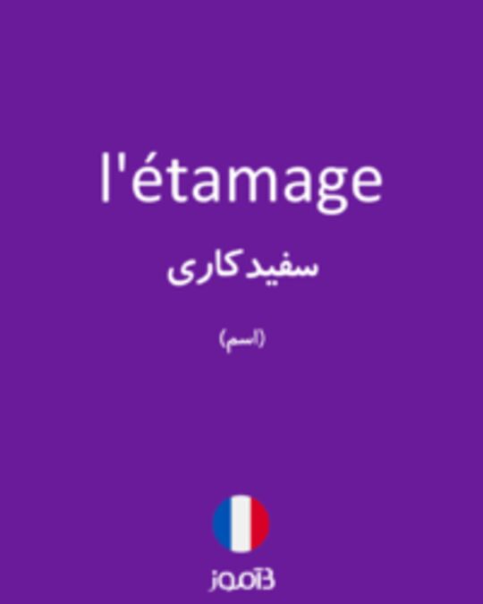  تصویر l'étamage - دیکشنری انگلیسی بیاموز