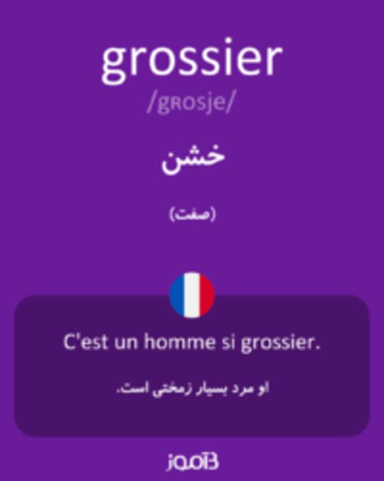  تصویر grossier - دیکشنری انگلیسی بیاموز