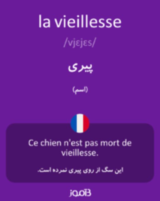  تصویر la vieillesse - دیکشنری انگلیسی بیاموز