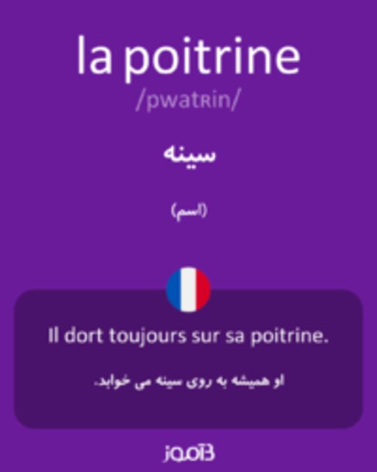  تصویر la poitrine - دیکشنری انگلیسی بیاموز