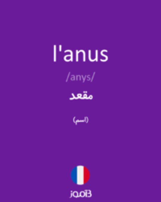  تصویر l'anus - دیکشنری انگلیسی بیاموز