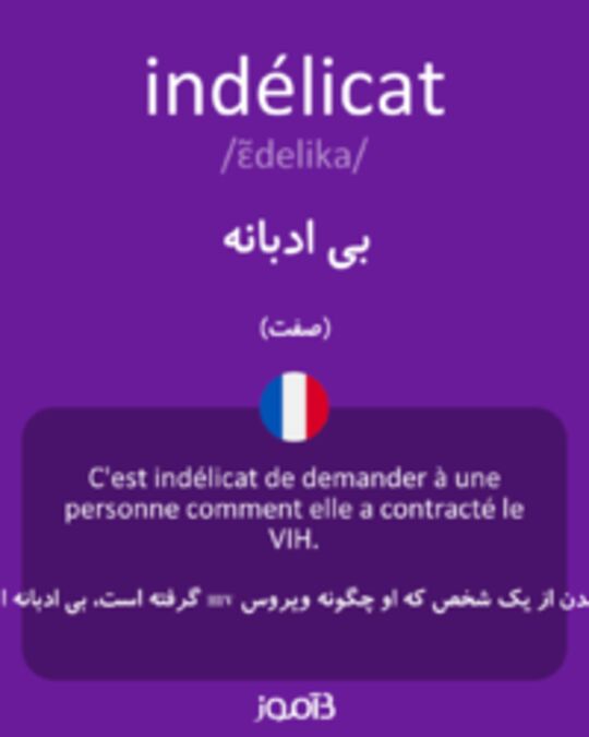  تصویر indélicat - دیکشنری انگلیسی بیاموز