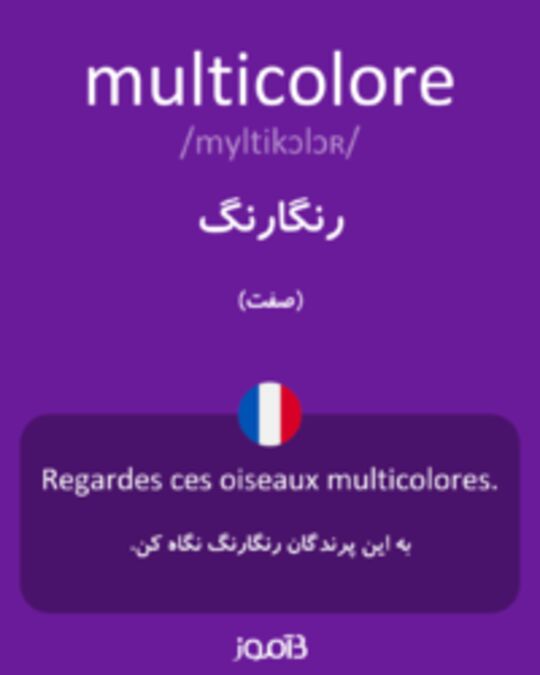  تصویر multicolore - دیکشنری انگلیسی بیاموز