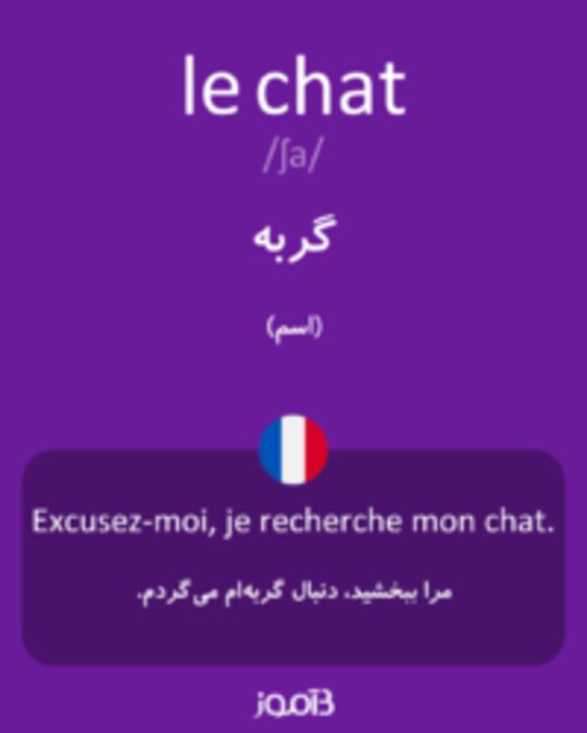  تصویر le chat - دیکشنری انگلیسی بیاموز