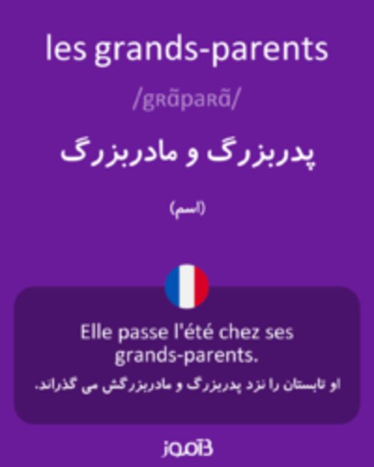  تصویر les grands-parents - دیکشنری انگلیسی بیاموز