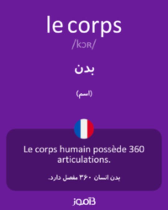  تصویر le corps - دیکشنری انگلیسی بیاموز