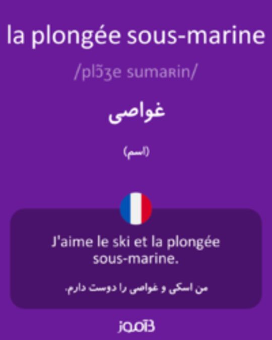  تصویر la plongée sous-marine - دیکشنری انگلیسی بیاموز