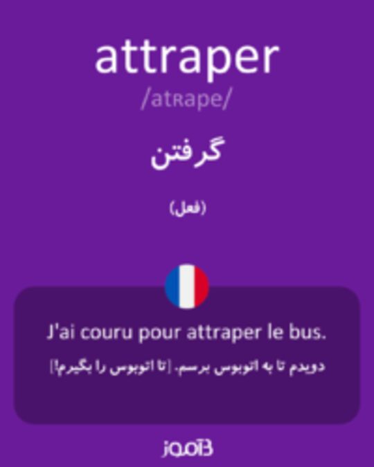  تصویر attraper - دیکشنری انگلیسی بیاموز