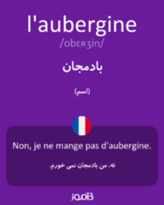  تصویر l'aubergine - دیکشنری انگلیسی بیاموز