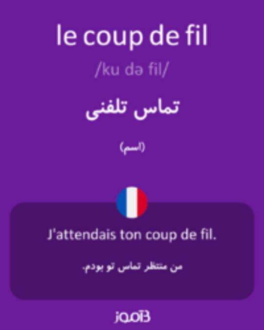  تصویر le coup de fil - دیکشنری انگلیسی بیاموز