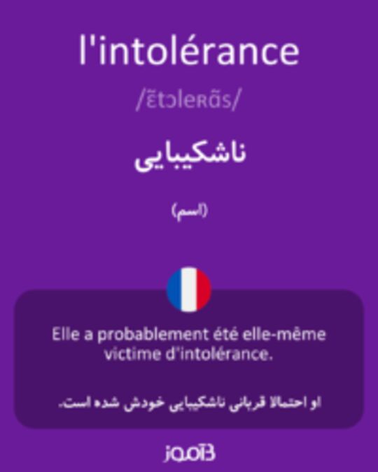  تصویر l'intolérance - دیکشنری انگلیسی بیاموز