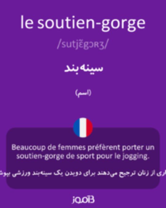  تصویر le soutien-gorge - دیکشنری انگلیسی بیاموز