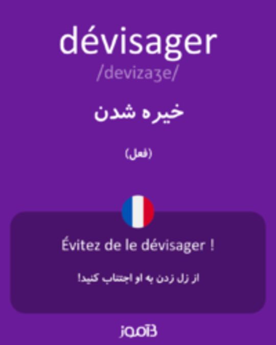  تصویر dévisager - دیکشنری انگلیسی بیاموز