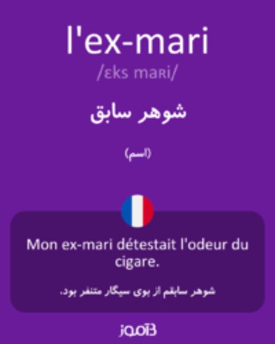  تصویر l'ex-mari - دیکشنری انگلیسی بیاموز