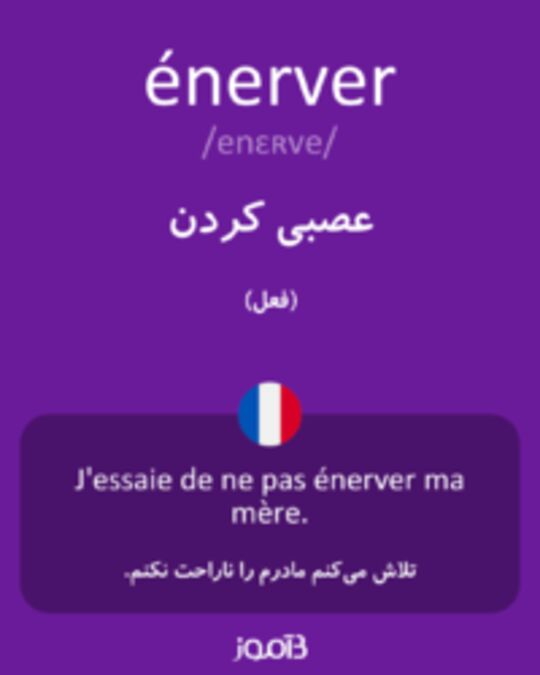  تصویر énerver - دیکشنری انگلیسی بیاموز