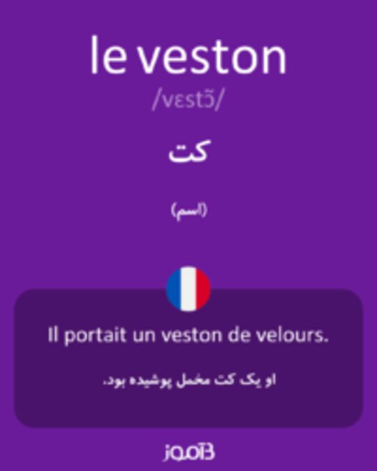  تصویر le veston - دیکشنری انگلیسی بیاموز