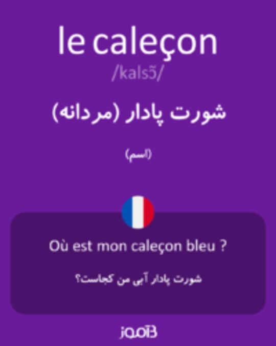  تصویر le caleçon - دیکشنری انگلیسی بیاموز