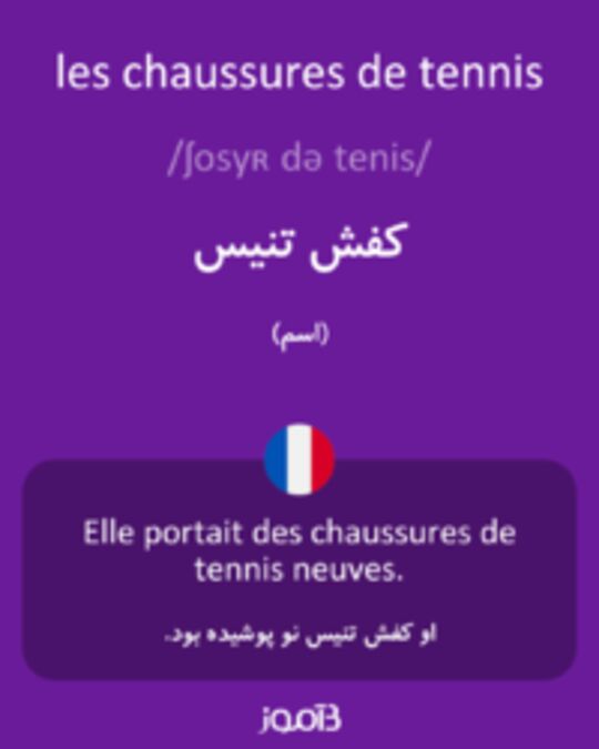  تصویر les chaussures de tennis - دیکشنری انگلیسی بیاموز