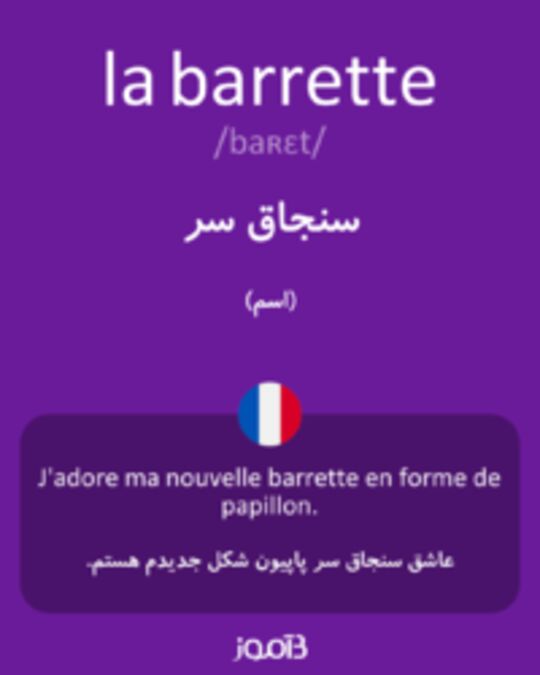  تصویر la barrette - دیکشنری انگلیسی بیاموز