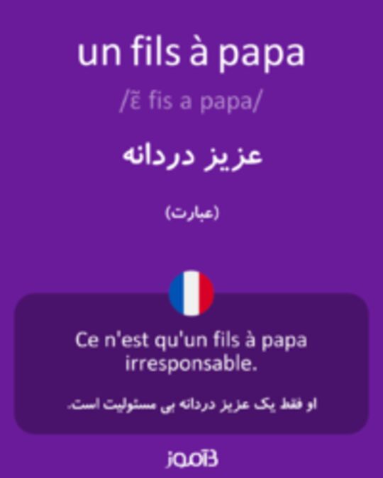  تصویر un fils à papa - دیکشنری انگلیسی بیاموز