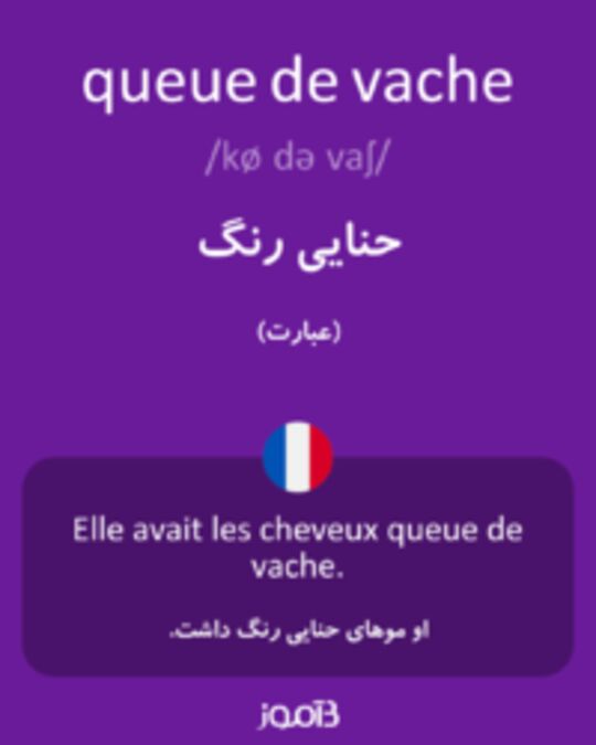  تصویر queue de vache - دیکشنری انگلیسی بیاموز