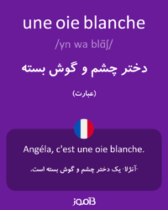  تصویر une oie blanche - دیکشنری انگلیسی بیاموز