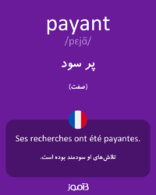  تصویر payant - دیکشنری انگلیسی بیاموز