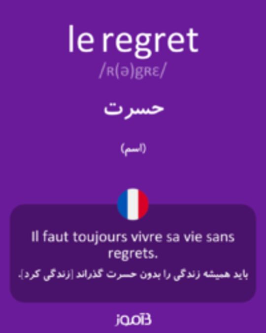  تصویر le regret - دیکشنری انگلیسی بیاموز