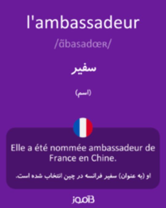  تصویر l'ambassadeur - دیکشنری انگلیسی بیاموز