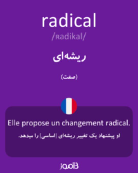  تصویر radical - دیکشنری انگلیسی بیاموز