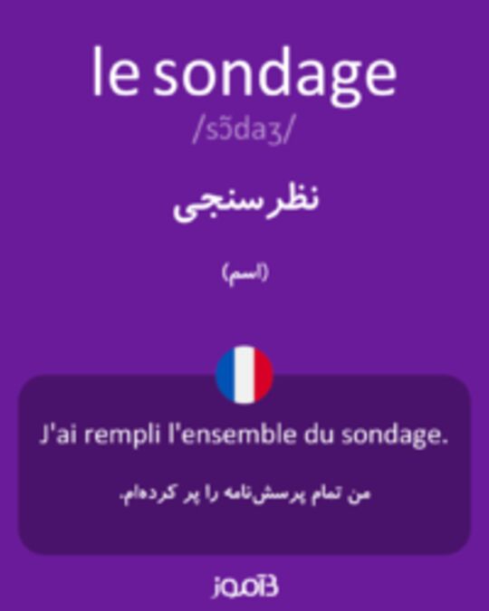  تصویر le sondage - دیکشنری انگلیسی بیاموز