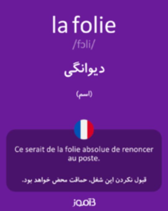  تصویر la folie - دیکشنری انگلیسی بیاموز