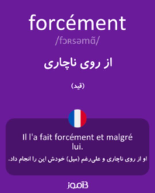  تصویر forcément - دیکشنری انگلیسی بیاموز