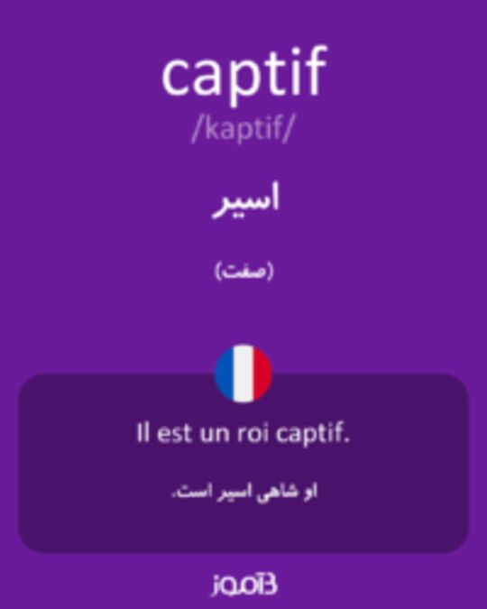  تصویر captif - دیکشنری انگلیسی بیاموز