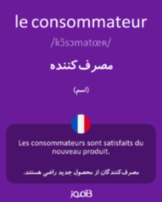  تصویر le consommateur - دیکشنری انگلیسی بیاموز