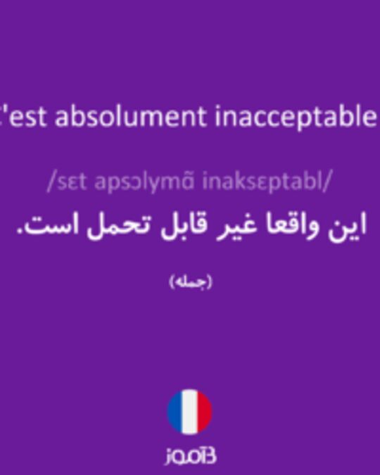  تصویر C'est absolument inacceptable ! - دیکشنری انگلیسی بیاموز