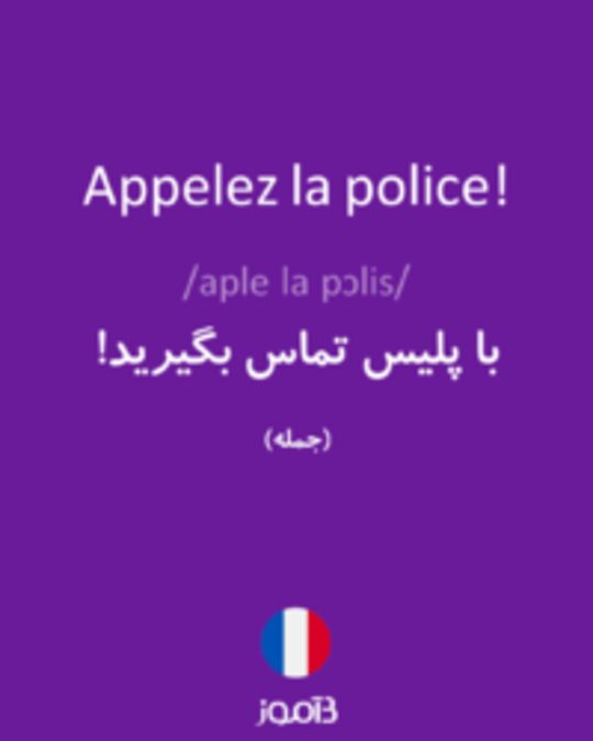  تصویر Appelez la police! - دیکشنری انگلیسی بیاموز