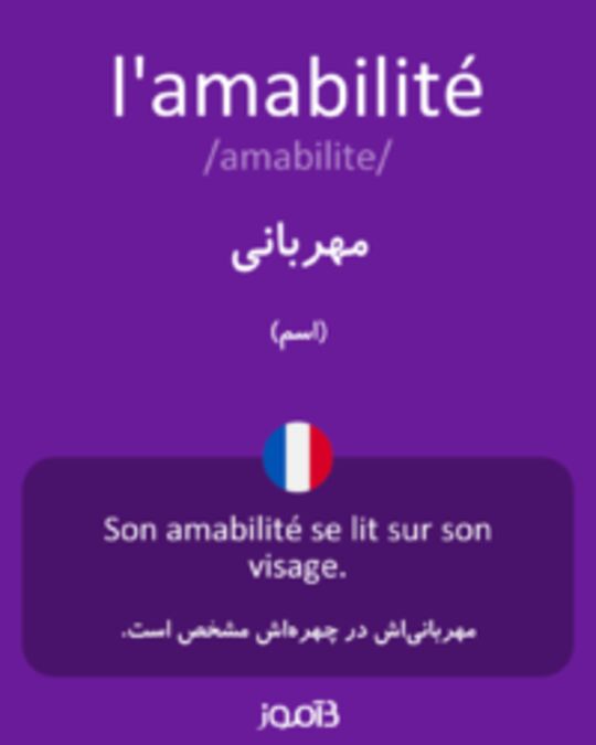  تصویر l'amabilité - دیکشنری انگلیسی بیاموز