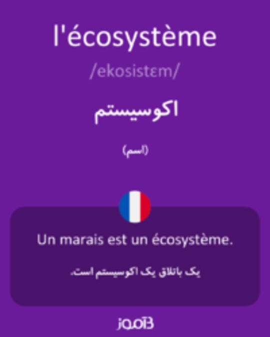  تصویر l'écosystème - دیکشنری انگلیسی بیاموز