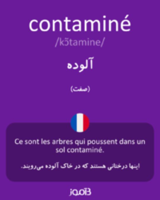  تصویر contaminé - دیکشنری انگلیسی بیاموز