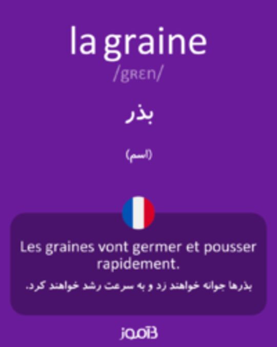  تصویر la graine - دیکشنری انگلیسی بیاموز