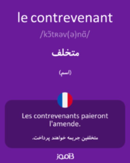  تصویر le contrevenant - دیکشنری انگلیسی بیاموز