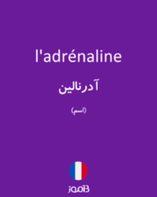  تصویر l'adrénaline - دیکشنری انگلیسی بیاموز