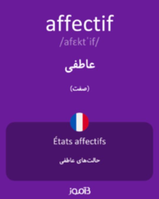  تصویر affectif - دیکشنری انگلیسی بیاموز